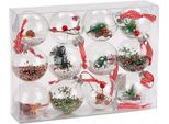 Brubaker 12 Pz. Set Di Baubles In Acrilico Con Decorazioni Per L'albero Di Natale Ø 8 Cm