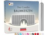 Brubaker Candele Per Albero Di Cera - Candele Natalizie Per Piramidi E Archi Di Candele - Candele Piramidali Candele Per Albero Di Natale, 100 Pezzi, Argento