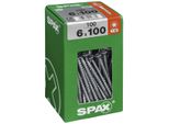 Set 100 Viti Spax Torx In Acciaio A Testa Svasata, Diam.6 Mm X L.100 Mm