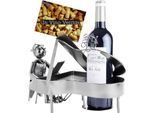 Brubaker Portabottiglie Da Vino Pianista Pianista Scultura In Metallo Con Carta Regalo