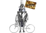 Brubaker Portabottiglie Ciclista Scultura In Metallo Con Carta Regalo