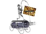 Brubaker Portabottiglie Da Vino Angler - Portabottiglie In Metallo Con Biglietto D'auguri Per Un Regalo Di Vino