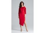 Lenitif Abito Midi Donna Belalon K479 Rosso L