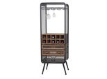 Portabottiglie HWC-C91, Mobile Bar Portabottiglie Per 10 Bottiglie, Legno Di Abete Vintage 157X57X38Cm