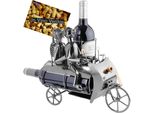 Brubaker Portabottiglie Coppia In Moto Con Sidecar Scultura In Metallo Regalo Con Carta Regalo
