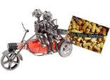 Brubaker Portabottiglie Coppia In Moto Scultura In Metallo Regalo Con Carta Regalo
