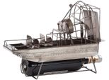 Brubaker Portabottiglie Da Vino Barca Volante Airboat Swamp Boat Portabottiglie In Metallo Con Biglietto Di Auguri Per Vino Regalo