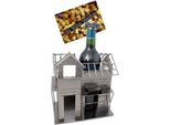 Brubaker Portabottiglie Da Vino Per Cerimonia Topping-Out Decorazione Oggetto Portabottiglie In Metallo Con Biglietto Di Auguri