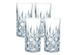 Spiegelau & Nachtmann, 4-Teiliges Longdrink-Set, Kristallglas, 375 Ml, Noblesse, 0089208-0 + 4Er Set Ekm Living Edelstahl Strohhalme Silber Gerade