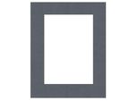 Hnfd Passepartout Pronto Per L'uso 10 X 15 Cm Su 7 X 10 Cm Grigio Scuro