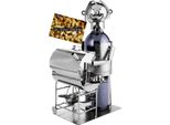 Brubaker Portabottiglie Barbecue Scultura In Metallo Con Carta Regalo