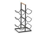 Portabottiglie Zeller Per 6 Bottiglie, Metallo, 23,5X20X46 Cm, Nero