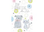 Artebene Card Compleanno Cane Strass 3D, In Rilievo