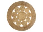Tappeto In Juta Traforata "Esra"" D 80 Cm - Atmosphera CréAteur D'intéRieur"