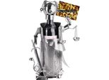 Brubaker Portabottiglie Justitia Argento - Scultura In Metallo Portabottiglie - Figura In Metallo Regalo Per Avvocati, Giudici, Procuratori, Studi Legali - Con Biglietto Di Auguri