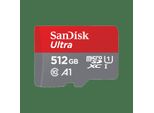 Sandisk Ultra Microsd - 512 Gb, Microsdxc, Classe 10, UHS-I, Grigio, Rosso, Grigio; Rosso | SDSQUNR-512G-GN6TA