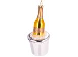 Brubaker Raffreddatore Di Champagne Con Bottiglia - Bomboniera Natalizia In Vetro Dipinta A Mano - Decorazione Per L'albero Di Natale Figurine Divertenti Decorazione Pendente Bomboniera Per L'albero - Circa 14,5 Cm