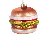 Brubaker Hamburger - Guaina Natalizia In Vetro Dipinta A Mano - Decorazione Per Albero Di Natale Burger Divertente Decorazione Pendente - 9 Cm
