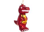 Brubaker T-Rex Red - Guaina Natalizia In Vetro Dipinta A Mano - Decorazione Dell'albero Di Natale Figurine Divertenti Decorazione Pendente - 12 Cm