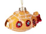 Brubaker Submarine Yellow Red - Guaina Natalizia In Vetro Dipinta A Mano - Decorazione Dell'albero Di Natale Figurine Divertente Decorazione Pendente - 10,5 Cm