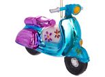 Brubaker Motor Scooter Retrò Colorato - Guaina Natalizia In Vetro Dipinta A Mano - Decorazione Per Albero Di Natale Figurine Divertente Decorazione Pendente - 13,5 Cm