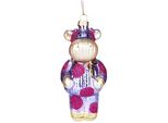 Brubaker Mucca In Maglia Rosa - Guaina Natalizia In Vetro Dipinta A Mano - Decorazione Per L'albero Di Natale Statuette Divertenti Decorazione Pendente - 13 Cm