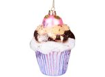 Brubaker Cupcake - Guaina Di Natale In Vetro Dipinta A Mano - Decorazione Dell'albero Di Natale Figurine Divertente Decorazione Pendente Albero Bauble - 13 Cm
