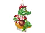 Brubaker Coccodrillo Di Baseball - Guaina Di Natale In Vetro Dipinta A Mano - Decorazione Per L'albero Di Natale Figurine Divertenti Decorazione Pendente Per L'albero - Circa 11,5 Cm