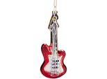 Brubaker Guitar Red - Guaina Di Natale In Vetro Dipinta A Mano - Decorazione Per L'albero Di Natale Figurine Divertenti Decorazione Pendente Per L'albero - Circa 15 Cm