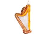 Brubaker Arpa Oro - Guaina Di Natale In Vetro Dipinta A Mano - Decorazione Dell'albero Di Natale Figurine Divertente Decorazione Ciondolo Albero Bauble - 14 Cm