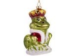 Brubaker Frog King - Guaina Natalizia In Vetro Dipinta A Mano - Decorazione Per L'albero Di Natale Figure Divertenti Decorazione Pendente - Circa 9,5 Cm