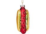 Brubaker Hot Dog - Bomboniere Natalizie In Vetro Dipinte A Mano - Decorazione Dell'albero Di Natale Figurine Divertenti - 10 Cm