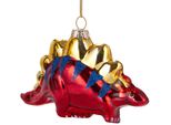 Brubaker Dinosauro Rosso - Guaina Natalizia In Vetro Dipinta A Mano - Decorazione Dell'albero Di Natale Figurine Divertenti Decorazione Pendente - 11,5 Cm