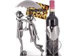 Brubaker Coppia Di Portabottiglie Da Vino Con Ombrello - Oggetto Decorativo In Metallo - Portabottiglie - Con Biglietto D'auguri Per Regalo Vino