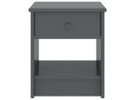Syfax™ Comodino Grigio Scuro 35X30X40 Cm In Legno Massello Di Pino