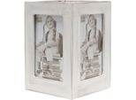 S67TP Portapenne In Legno Bianco, Dimensioni: 10 X 11 X 10 Cm
