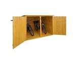 Garage Per 2 Biciclette HWC-H60, Box Per Biciclette, Capanno Per Attrezzi, Mvg Con Serratura 151X200X200Cm ~ Marrone
