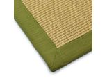 Tappeto In Sisal Amazonas Nature Border: Taupe / Pistacchio 200 X 200 Cm