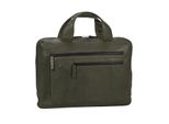 Leonhard Heyden Pelle Cartella Borsa A Tracolla Con Scomparto Per Laptop Den Haag Briefcase 1 Compartment Olive Verde