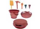 SchildkrÖT 970245 SchildkrÖT 7In1 Sand-Spielzeug Falteimer Set, Rot