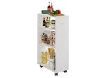 Carrello Di Servizio Per Mobili Da Cucina Tusal Bianco A. 85 X L. 25 X P. 50 Cm