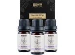 Brubaker Set Di 3 Oli Di Patchouli - Afrodisiaco, Rilassante E Per Il Sonno - Set Regalo Di Oli Essenziali Per Aromaterapia 3 X 10 Ml Di Olio Di Patchouli Naturale E Vegano