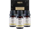 Brubaker Set Di 3 Oli Di Camomilla - Calma, Armonia E Inalazione Per Il Raffreddore - Set Regalo Di Oli Essenziali Per Aromaterapia 3 X 10 Ml Di Olio Di Camomilla Naturale E Vegano