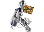Brubaker Portabottiglie Da Vino Giardiniere - Scultura In Metallo Portabottiglie - Regalo Da Giardino Per Gli Amanti Del Vino Con Biglietto Di Auguri