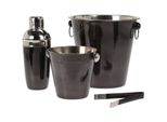 Set Di Accessori Da Bar Koopman-Excellent Houseware, Acciaio Inossidabile, Nero Lucido