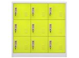 Vidaxl Armadietto Grigio Chiaro E Verde 90X45X92,5 Cm In Acciaio