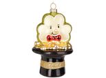 Brubaker Vaso Con Oro E Quadrifoglio Nero Oro - Bomboniera Natalizia In Vetro Dipinta A Mano - Figure Di Decorazioni Per L'albero Di Natale Bomboniera Divertente - 12,5 Cm