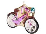 Brubaker Bicycle Pink With Glitter - Bububles Natalizi In Vetro Dipinti A Mano - Figurine Per La Decorazione Dell'albero Di Natale Divertenti Bubles Pendenti - 12,3 Cm