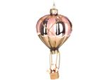 Brubaker Babbo Natale In Mongolfiera Oro Rosa - Guaina Natalizia In Vetro Dipinta A Mano - Figurine Per La Decorazione Dell'albero Di Natale Guaina Natalizia Divertente - 14 Cm