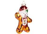 Brubaker Omino Di Pan Di Zenzero Marrone - Guaina Di Natale In Vetro Dipinta A Mano - Figure Di Decorazione Per L'albero Di Natale Divertente Decorazione Pendente Per L'albero - 12,7 Cm